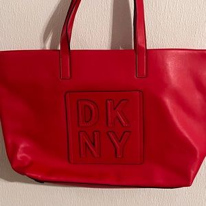 Red DKNY tilly tote bag